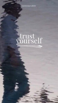Grey Modern & Minimal Trust Yourself Motivation Reel Instagram template
