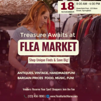Vintage Flea Market Event Flyer Template Instagram Post
