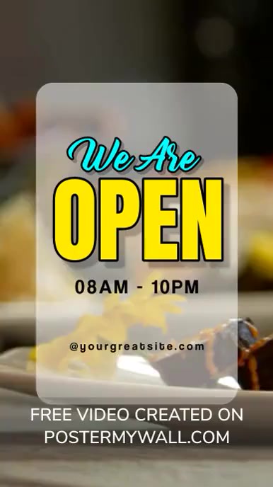 Grey Modern & Minimal We Are Open Reel Instag template