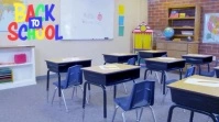 Grey Modern & Minimal Welcome Back To School Video  Digital Display (16:9) template