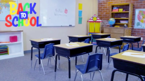 Grey Modern & Minimal Welcome Back To School Video  Digital Display (16:9) template
