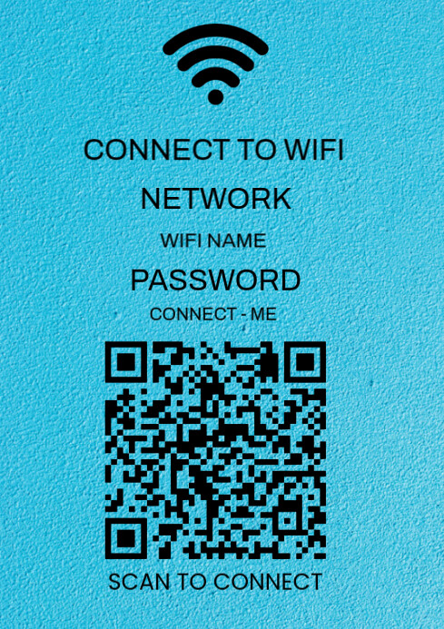 Grey Modern & Minimal Wifi Scan A4 template