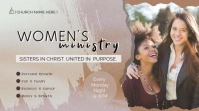 Grey Modern & Minimal Women's Ministry Digital Display (16:9) template