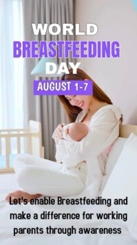 Grey Modern & Minimal World Breastfeeding Week Instagram Story template
