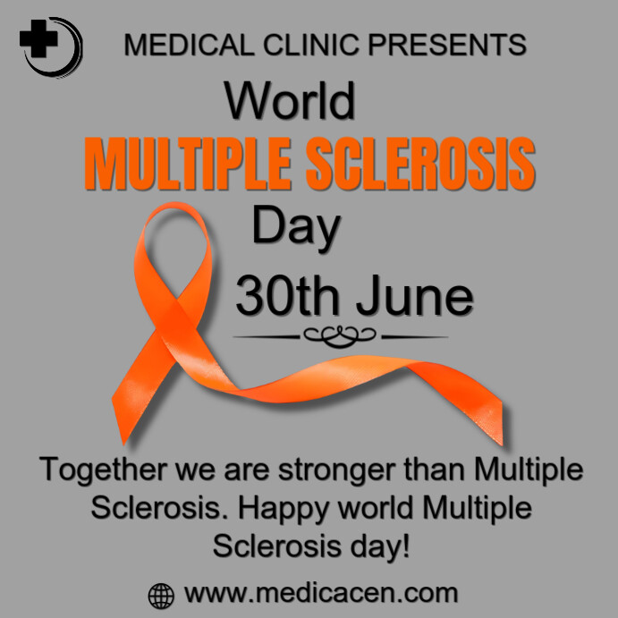 Grey Modern & Minimal World Multiple Sclerosis Day Instagram Post template