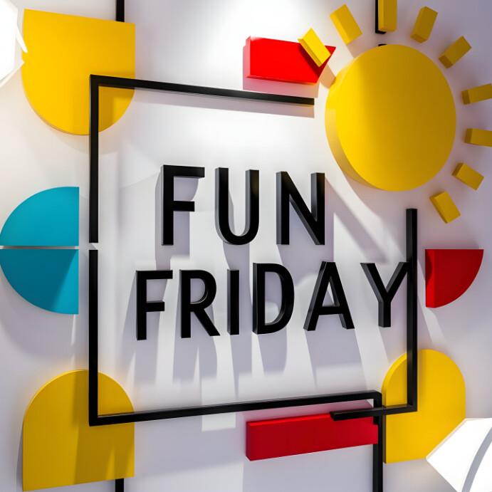 Grey Modern & Minimal Fun Friday In Modern Mi Instagram Plasing template