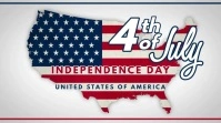 Grey Modern & Minimal Happy 4th Of July Pos T Publicação do Twitter template