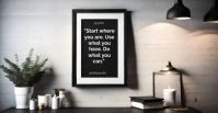 Grey Modern & Minimal Inspirational Quote About Self Confidence  Facebook Event Cover template