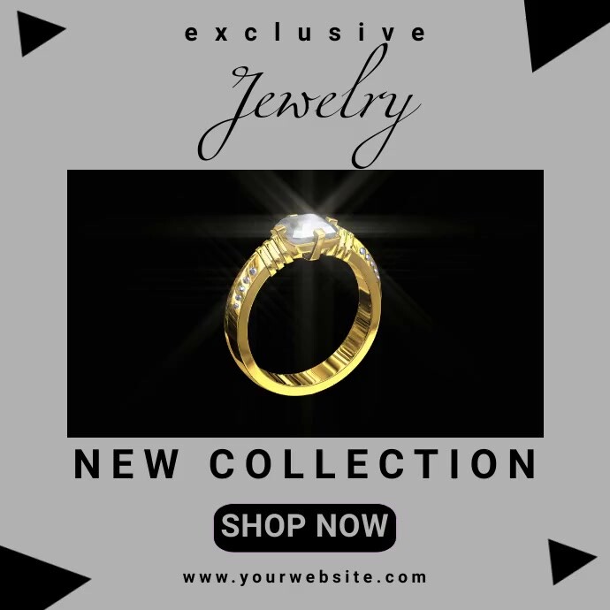 Grey Modern & Minimal Jewelry Pos Instagram template