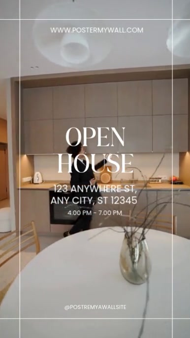 Grey Modern & Minimal Real Estate Open House Reel Instagram template