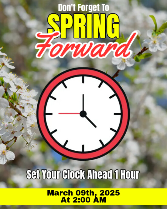 Grey Modern & Minimal Spring Forward Instagram Portrait template
