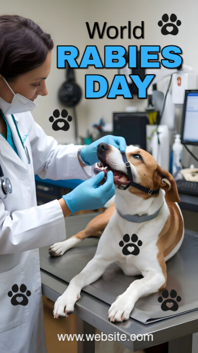 Grey Modern & Minimal World Rabies Day Instagram Story template