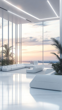 灰色 Modern Interior Design Digitalt display Template