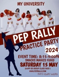 Grey Moderno E Minimale Cheerleader Volantino (us Letter) template