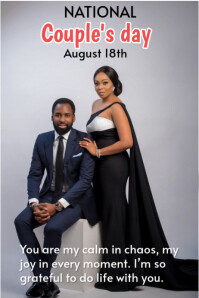 Grey National Couples Day Celebration  Poster template
