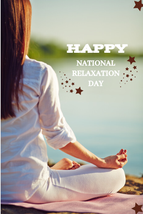 Copy of Grey National Relaxation Day Poster | PosterMyWall