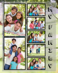 Grey Family Collage Instagram Portrait Template