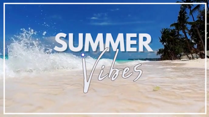 Grey Neon Summer Vibes  Youtube Thumbnail template