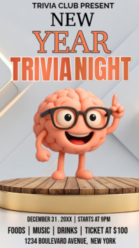 Grey  New Year Travia Night Instagram Story template