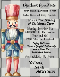 Grey  Nutcracker Theme Open H Flyer (us Letter) template