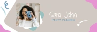 Grey Party Planner LinkedIn Banner template