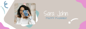 สีเทา Grey Party Planner LinkedIn Banner LinkedIn Banner Template