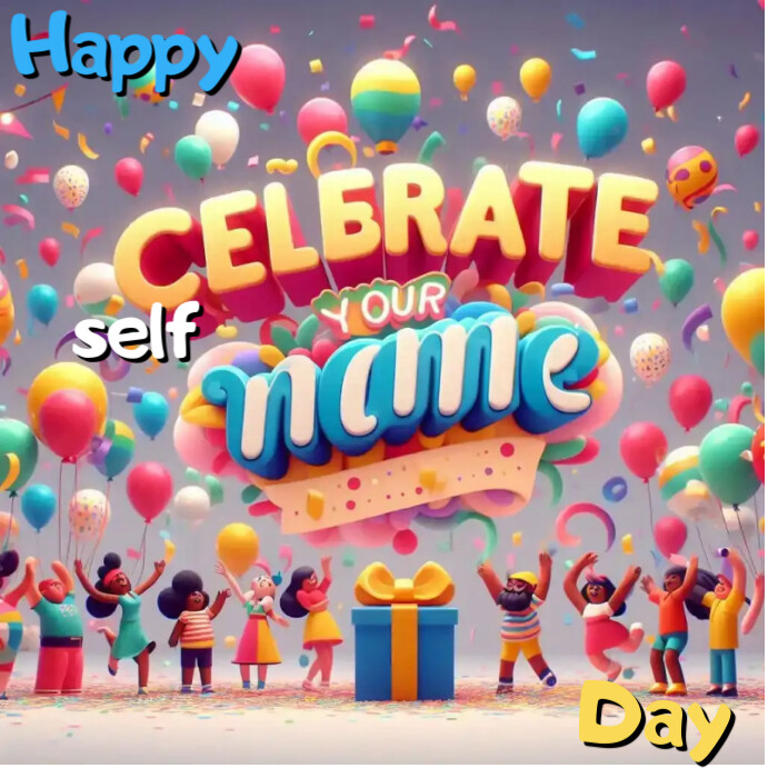 Grey Pastel Celebrate Your Name Week Instagram Post Template | PosterMyWall