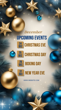 Grey Pastel Christmas Event  Instagram Story template