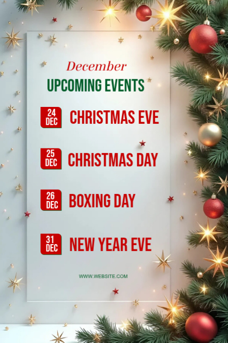 Copy of Grey Pastel December Events Poster | PosterMyWall