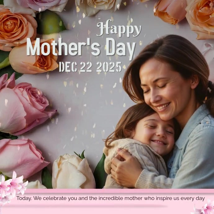 Grey Pastel Floral Happy Mother’s Day – Instagram Post template