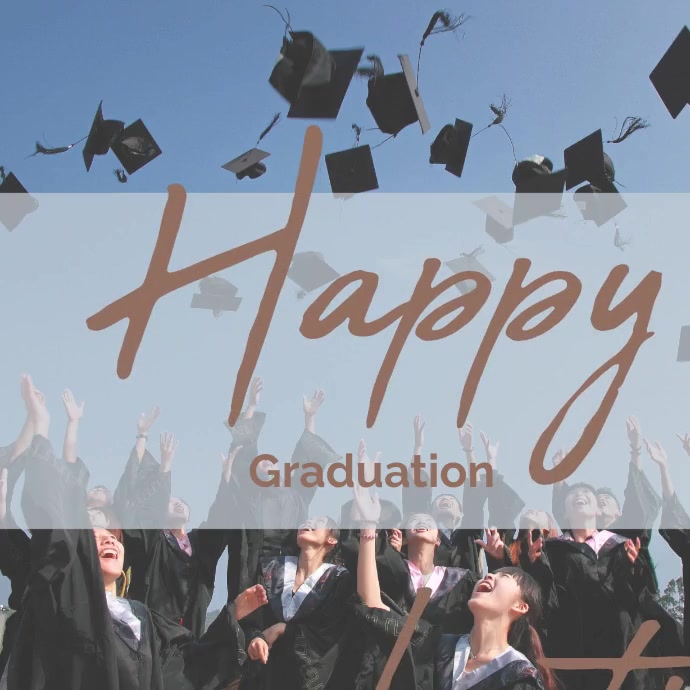 Grey Pastel Happy Graduation Instagram Post Template | PosterMyWall