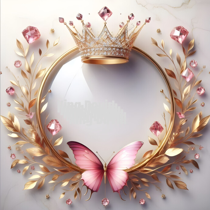 Grey Pastel Royal Elegant Frame  Instagram Post template