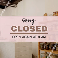 Grey Pastel Sorry We Are Closed Announcements  Instagram Post template