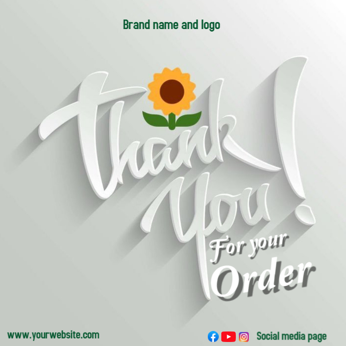 Plantilla de Grey Pastel Thank You For Your Order Template Instagram ...