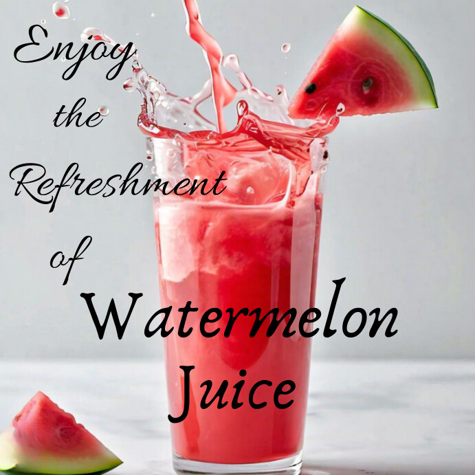 Plantilla de Grey Pastel Watermelon Juice Instagram Post | PosterMyWall