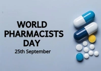 Grey Pastel World Pharmacists Day  Postcard template