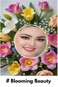 Grey Photo Petal Frame Design Template  Poster Cartaz