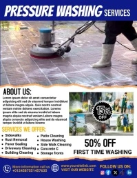 Grey  Presssure Home Or Commercial Washing Te Flyer (US Letter) template