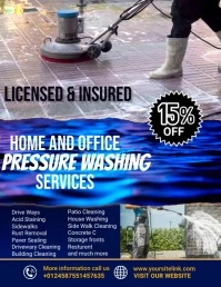 Grey Presssure Home Or Commercial Washing Te Folheto (US Letter) template