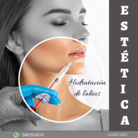 Grey Profesional Estética Publicación De Instagram template