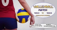 Grey Profesional Volleyball Match Gambar Bers Facebook Shared Image template