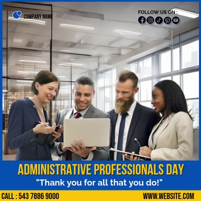 Grey Professional Administrative Professionals Day Instagram Post ...