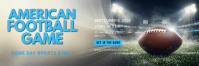 Grey American Football Game Twitter Banner Template