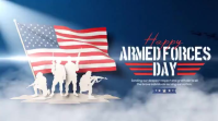 Grey Professional Armed Forces Day Digital Display Video template