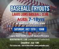 Grey Professional Baseball Tryouts Medium Rectangle Middelgrote rechthoek template