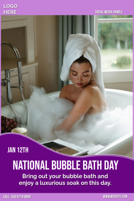Grey Professional Bubble Bath Da Poster Template | PosterMyWall