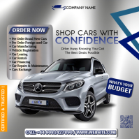 Grey Professional Car Dealership Design  Square (1:1) template