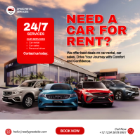 Gris Car Rental Services Message Instagram Template