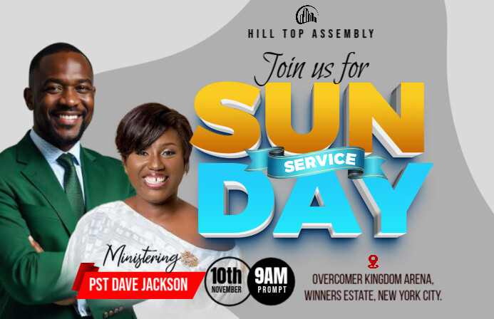 Grey Professional Church Flyers  Tabloid Poniekoerant template
