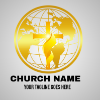 Grey Professional Church Logo Logo Logotyp template